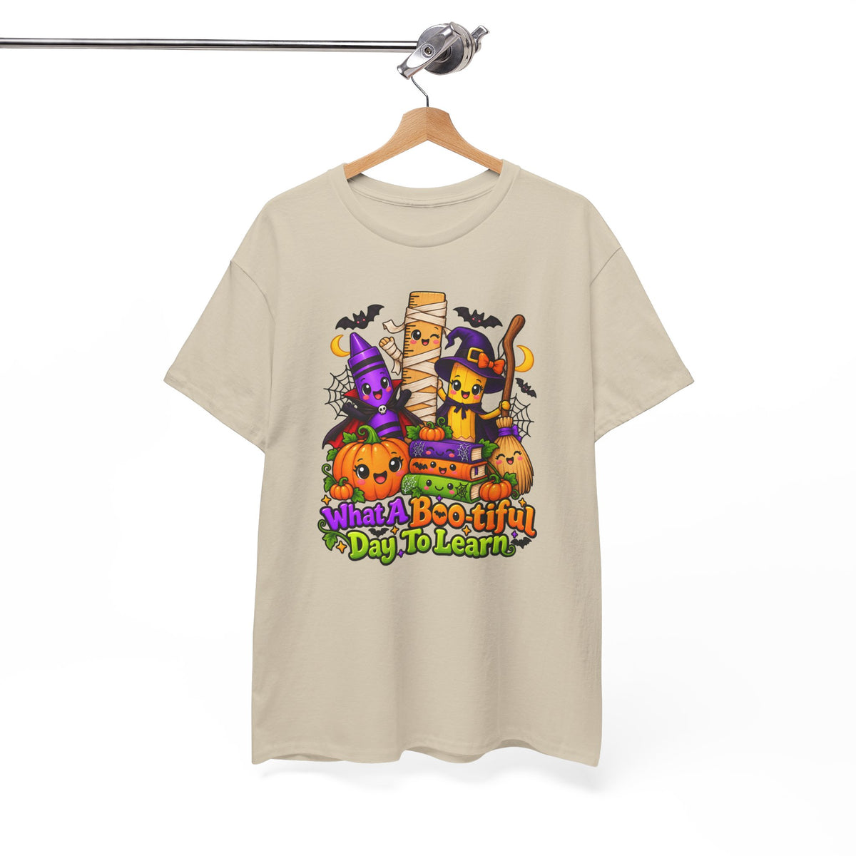 Halloween Teacher Tee — "What A Boo-tiful Day To Learn" Kids' Classroom Shirt