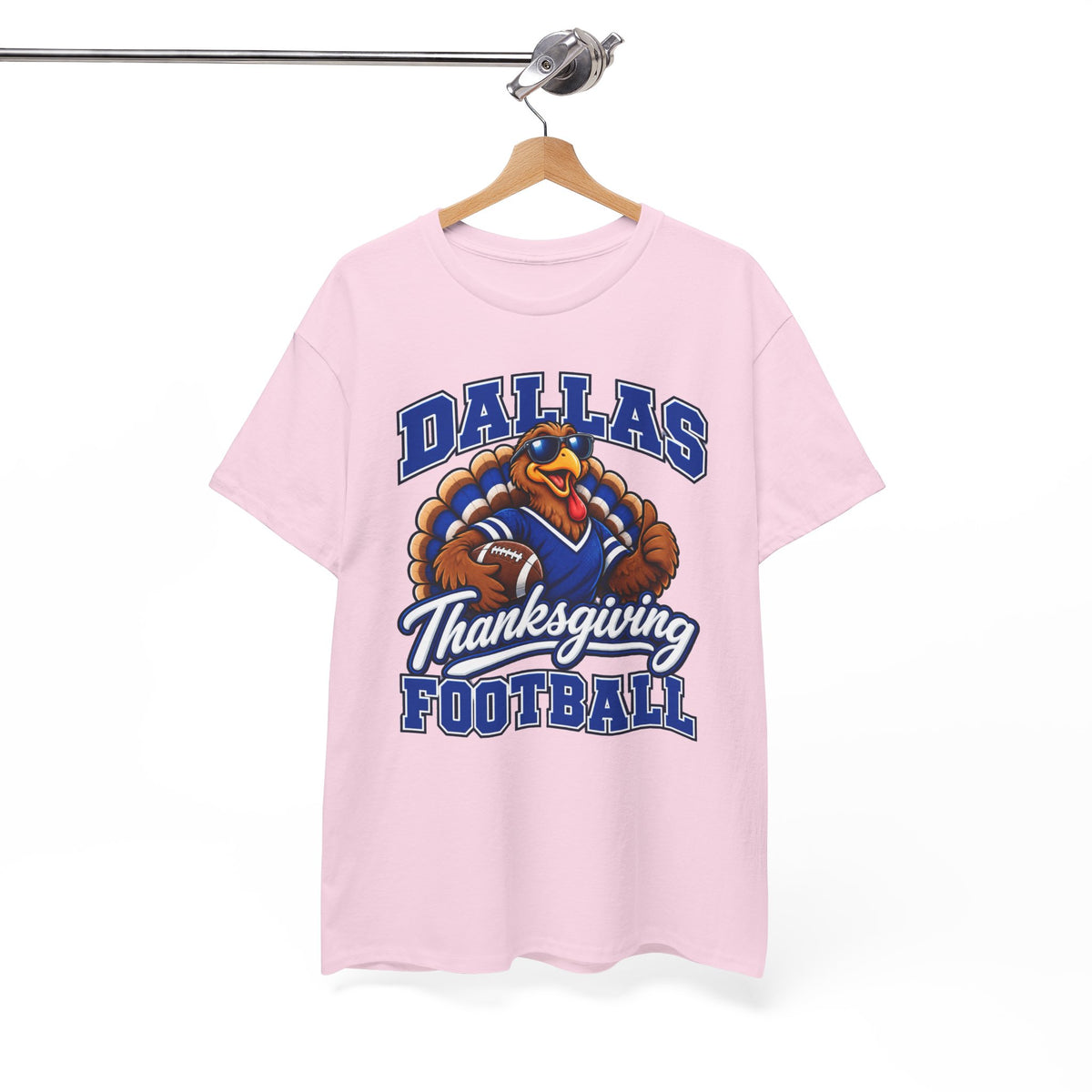 Dallas Thanksgiving Football T-Shirt — Turkey Mascot Game Day Tee