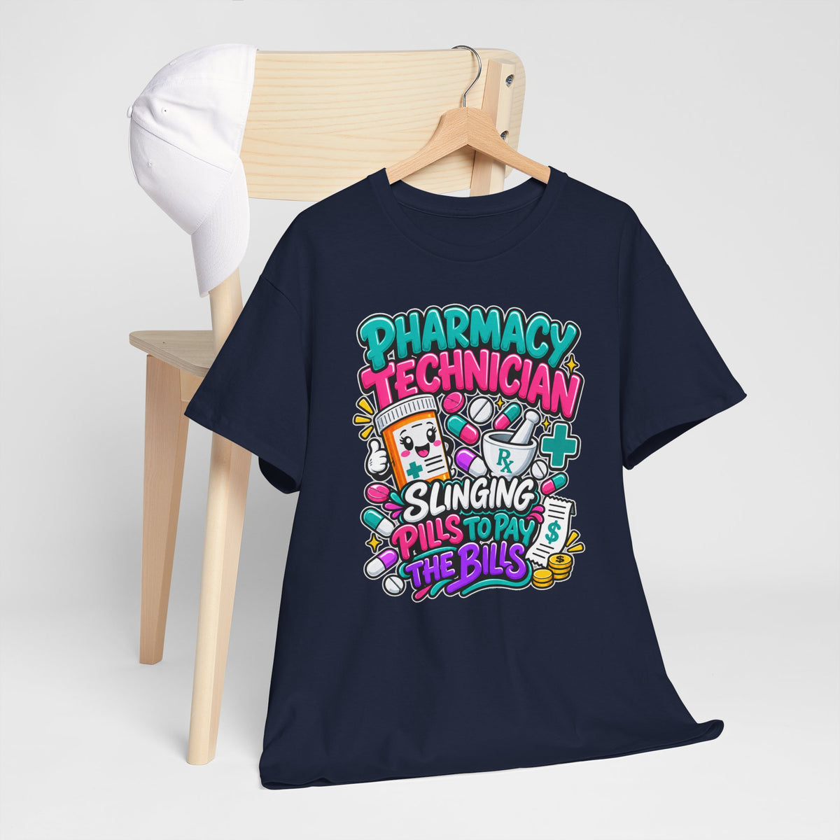 Pharmacy Technician T‑Shirt — "Slinging Pills to Pay the Bills" Graphic Tee