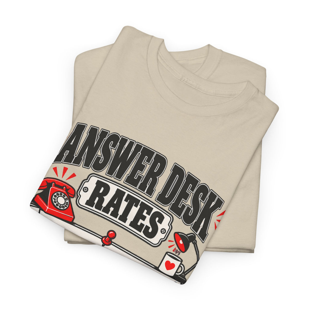 Answer Desk Rates T-Shirt — Funny Help Desk IT Support Tee ("Answer 1.00, Correct Answer 4.00")