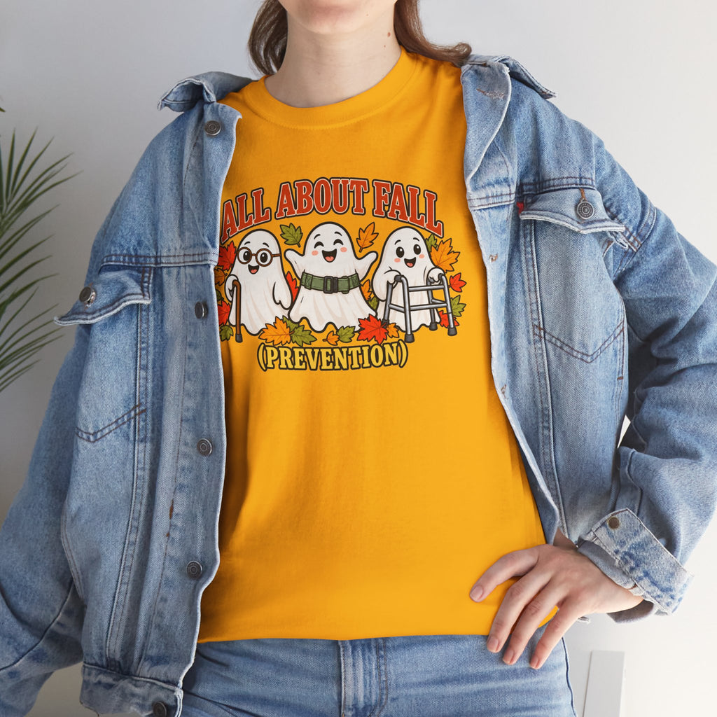 All About Fall (Prevention) Ghost Tee — Cute Halloween Autumn T-Shirt