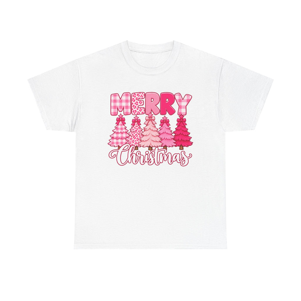 Merry Christmas Pink Christmas Tree T-Shirt