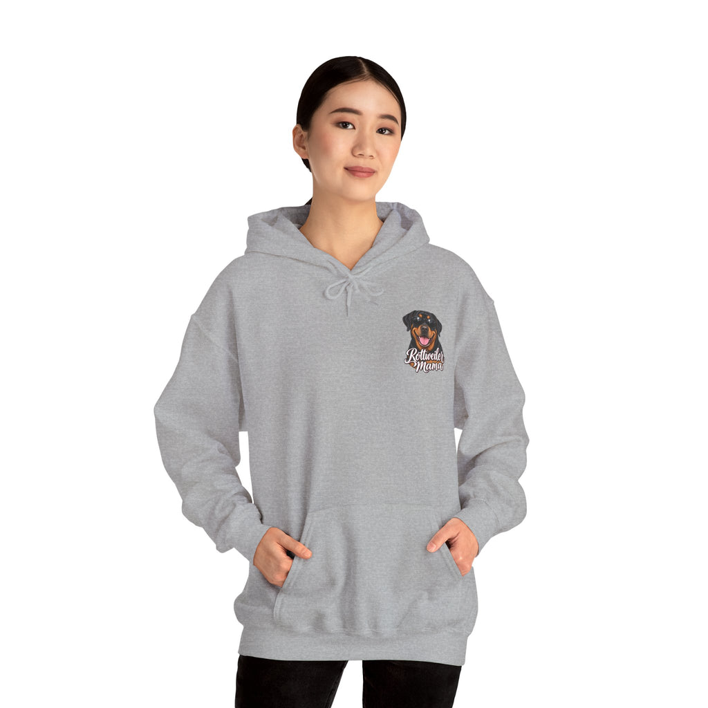 Rottweiler Mama Hoodie — Cute Rottie Portrait Pullover for Dog Moms