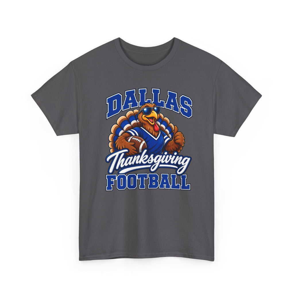 Dallas Thanksgiving Football T-Shirt — Turkey Mascot Game Day Tee