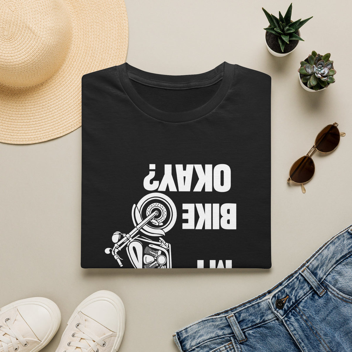 Motorcycle T‑Shirt — "Is My Bike Okay?" Bold Biker Tee