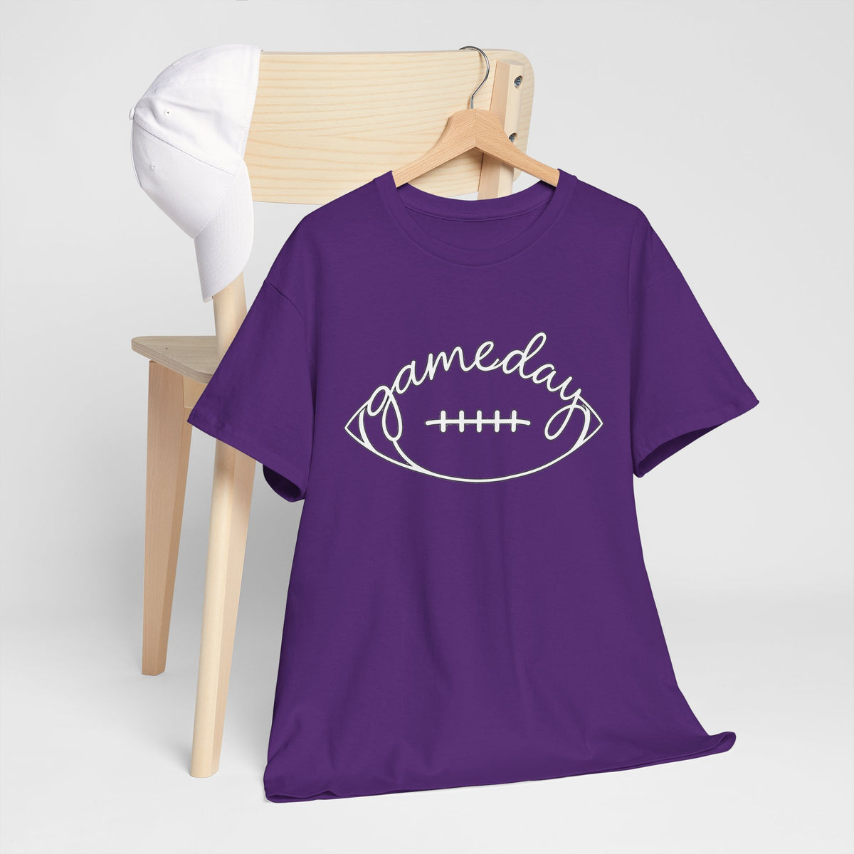 Gameday Football Tee — 'gameday' Script Football Graphic T-Shirt