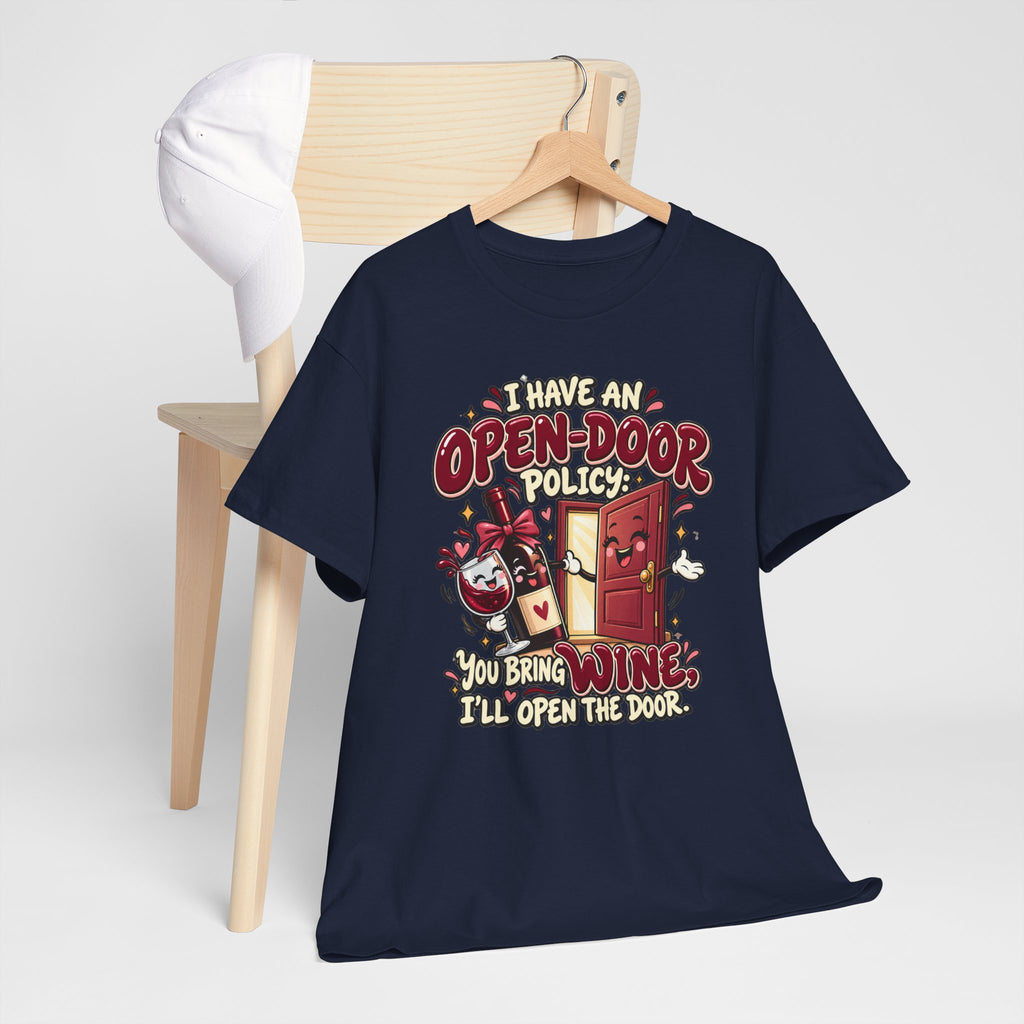Open-Door Policy Wine Lover T-Shirt