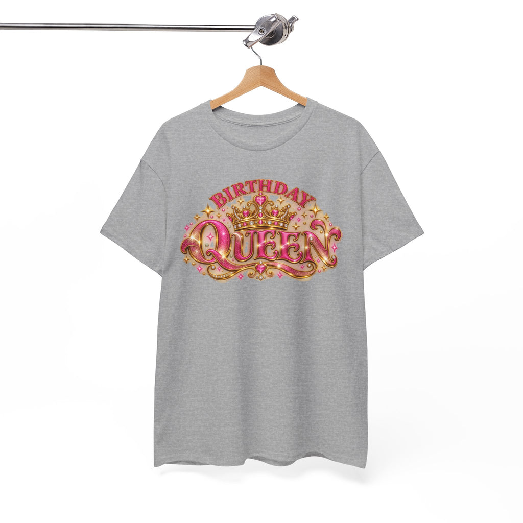 Birthday Queen Graphic T-Shirt | Pink & Gold Crown