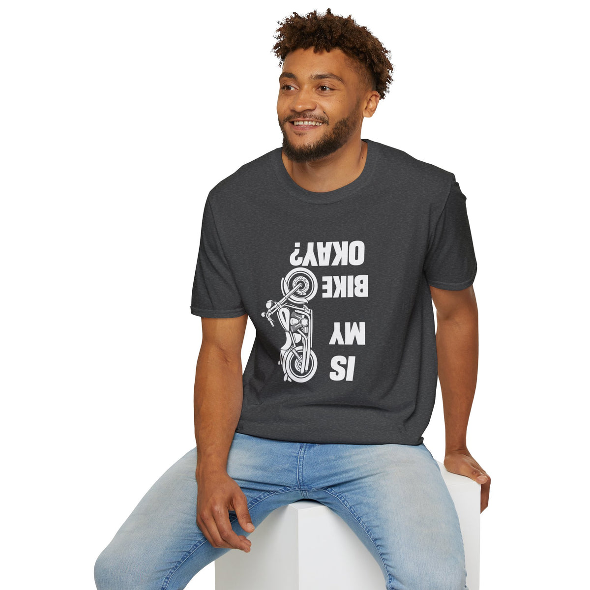 Motorcycle T‑Shirt — "Is My Bike Okay?" Bold Biker Tee