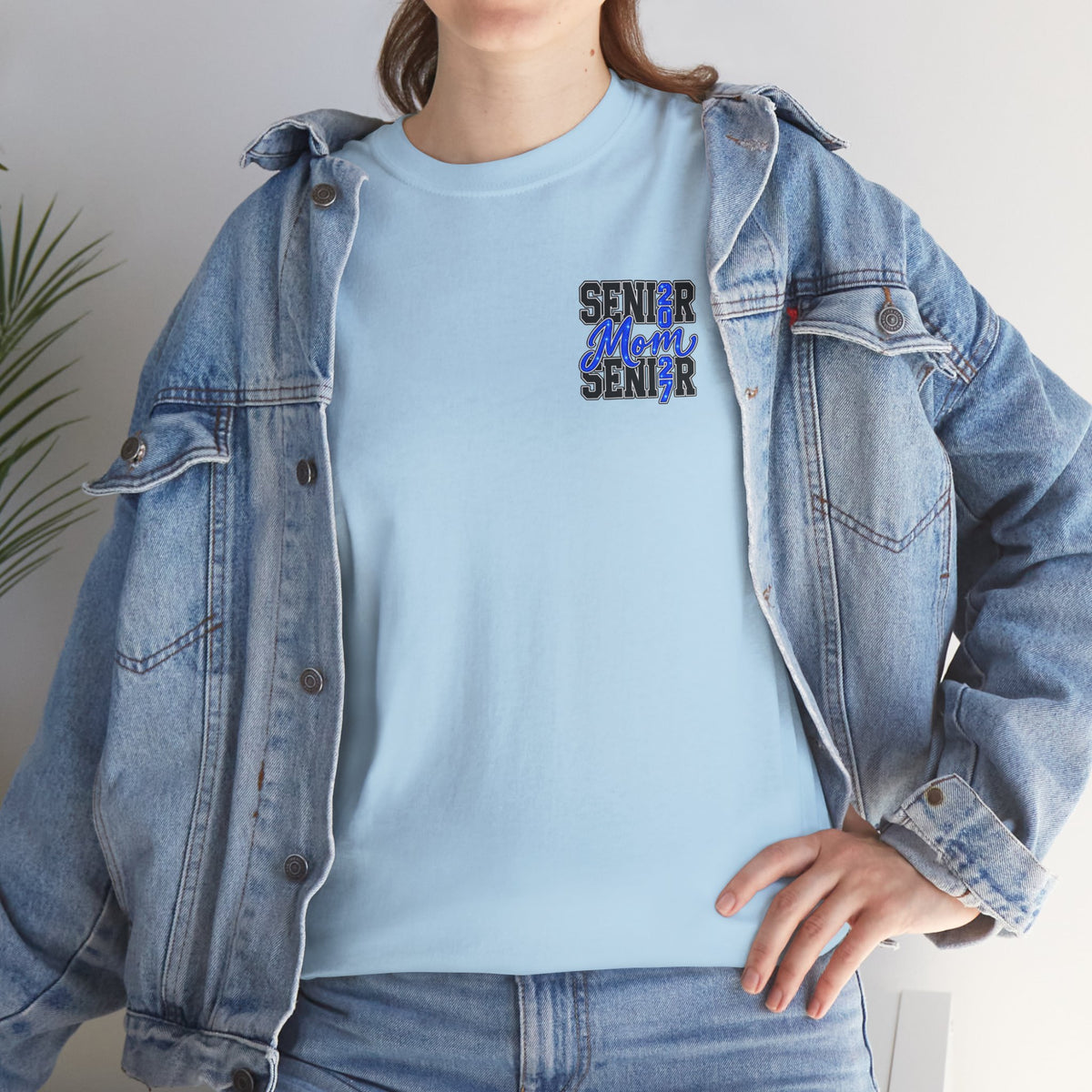 Senior Mom 2027 T-Shirt — Back Print Proud Senior Parent Tee