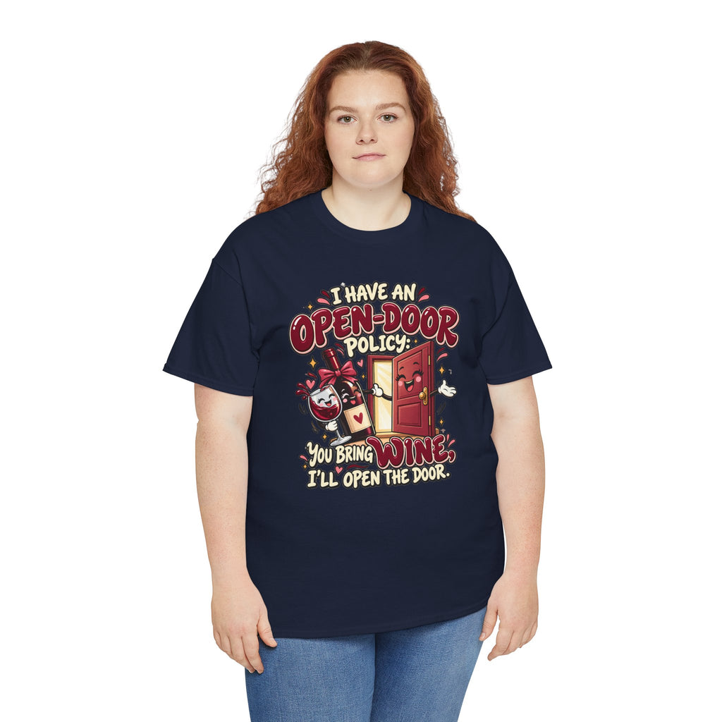 Open-Door Policy Wine Lover T-Shirt
