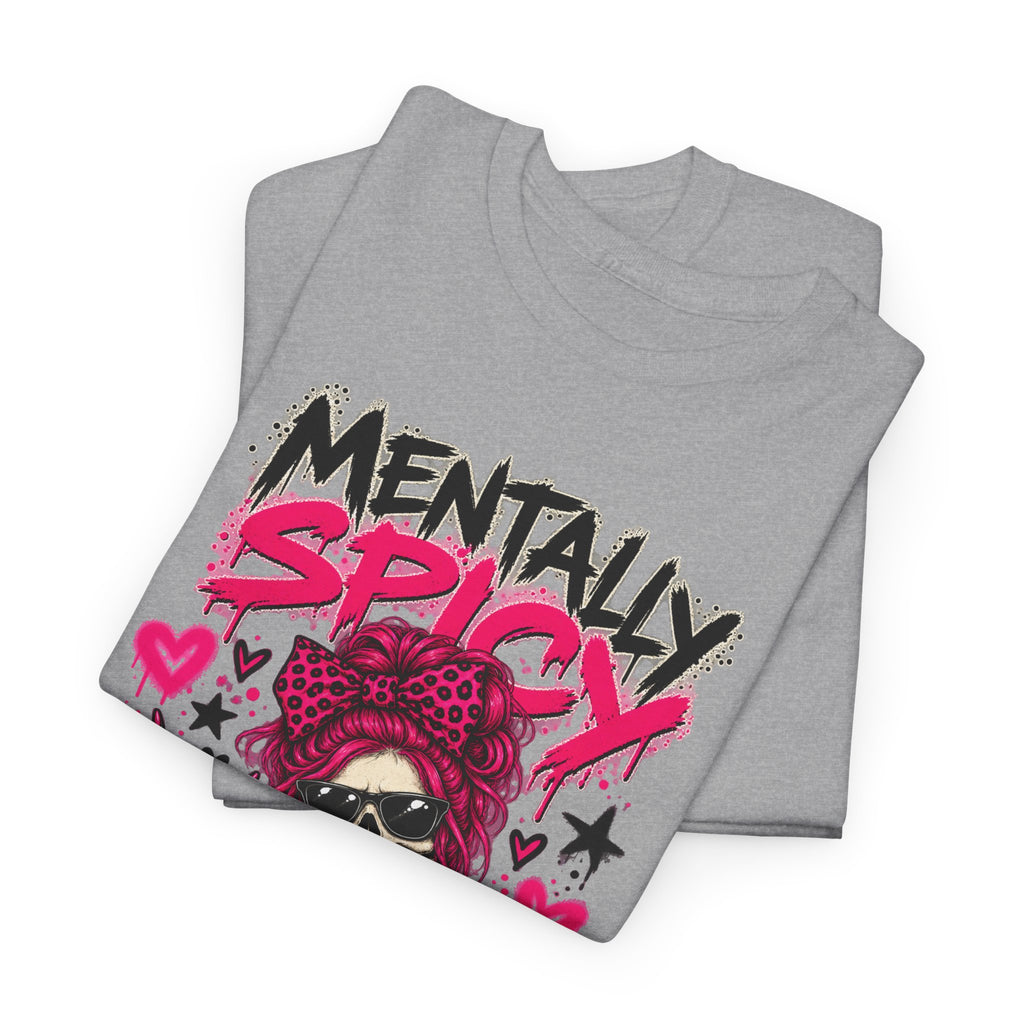 Mentally Spicy Skeleton Graphic T-Shirt