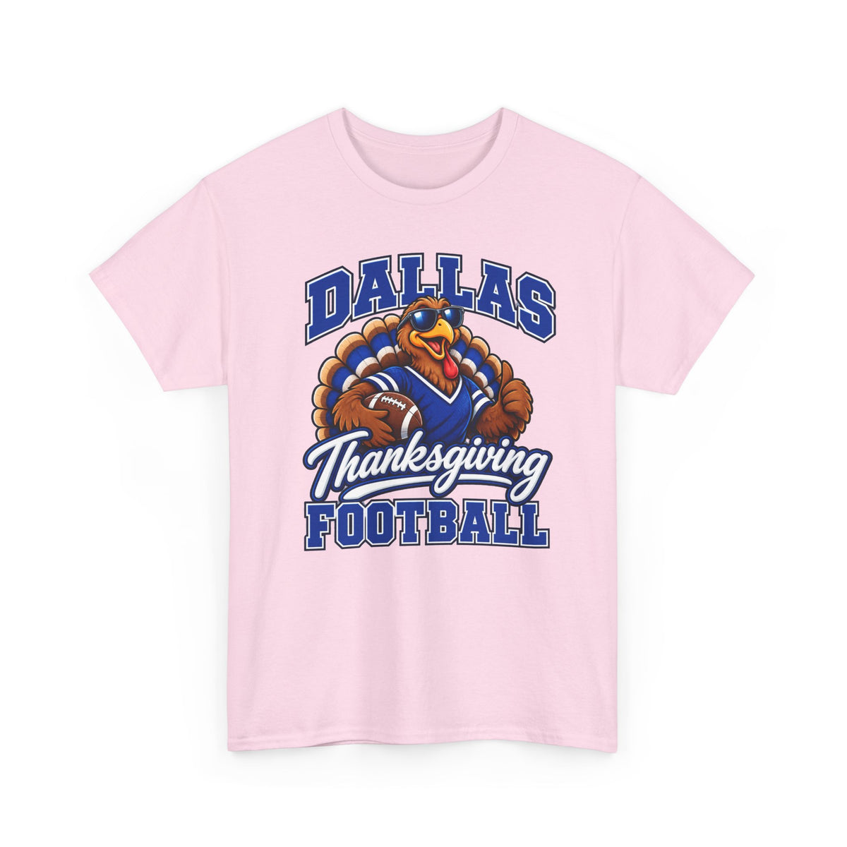 Dallas Thanksgiving Football T-Shirt — Turkey Mascot Game Day Tee