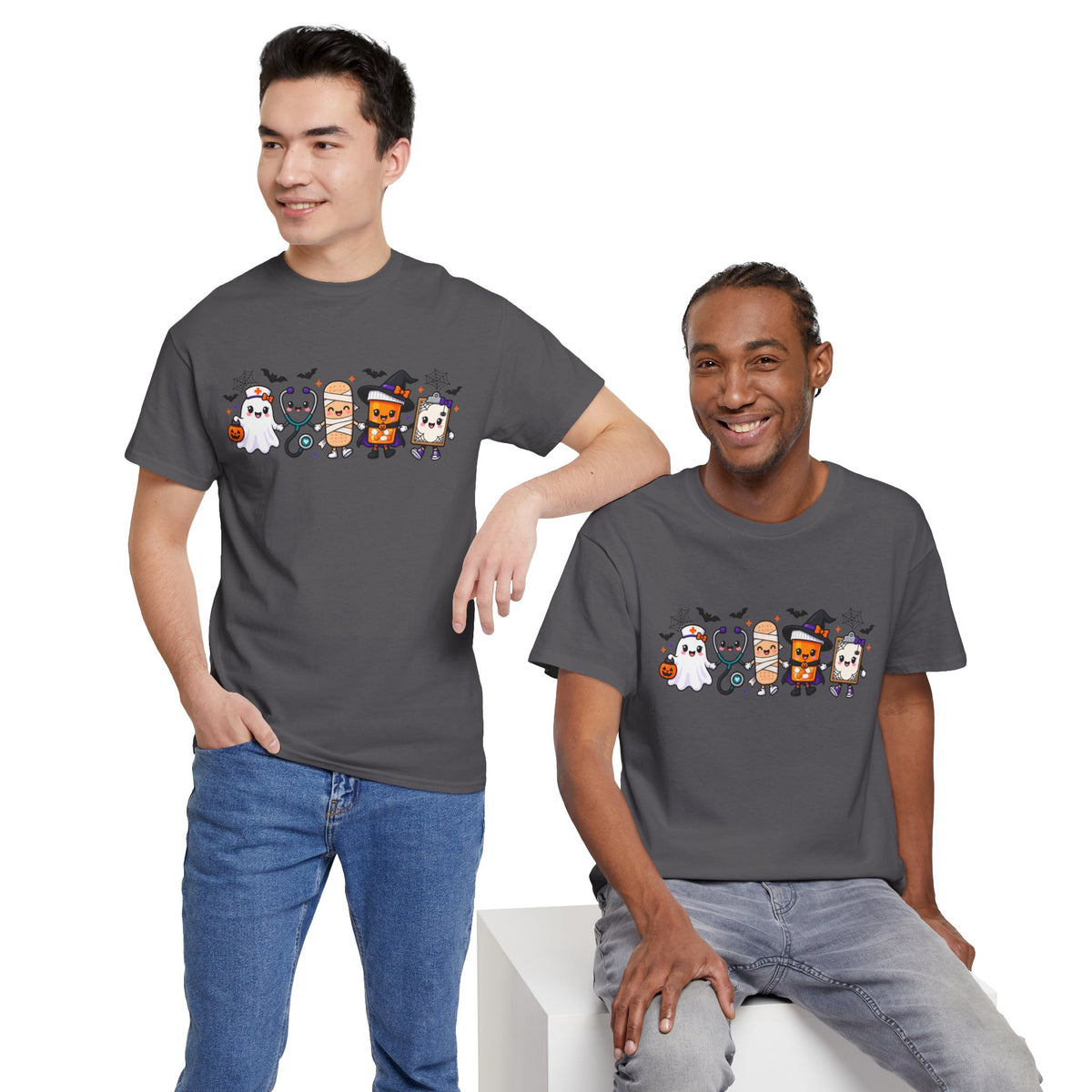 Halloween Candy Characters Tee — Cute Trick-or-Treat Ghosts & Candy Corn Shirt