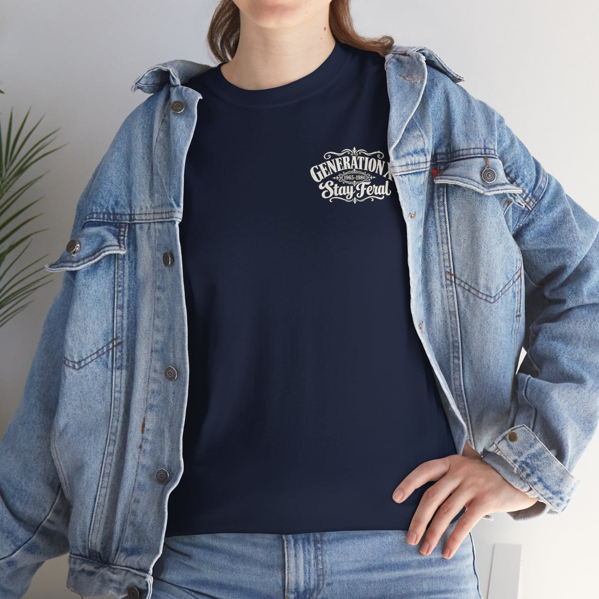 Generation X T‑Shirt — 'Stay Feral' Vintage Whiskey Label Tee (Born 1965–1980)