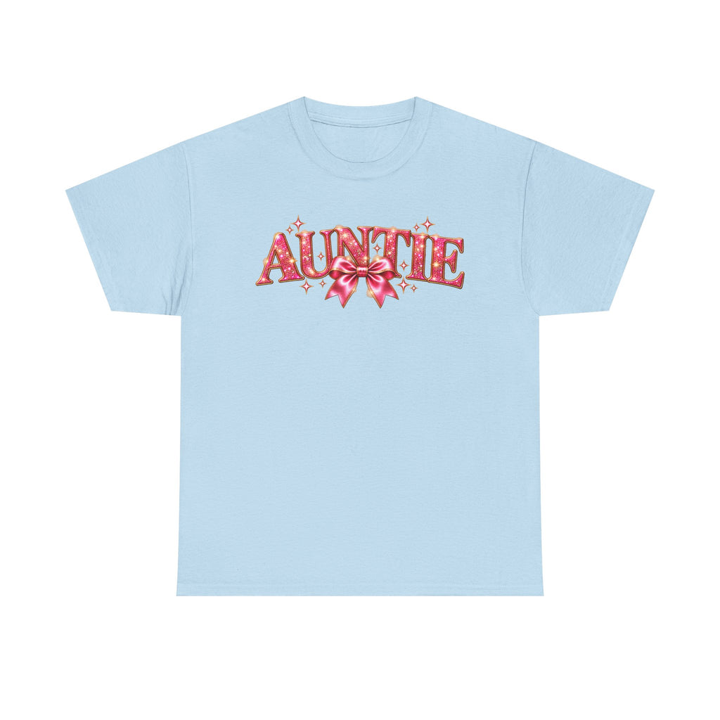 Auntie Graphic T-Shirt | Pink Bow Design