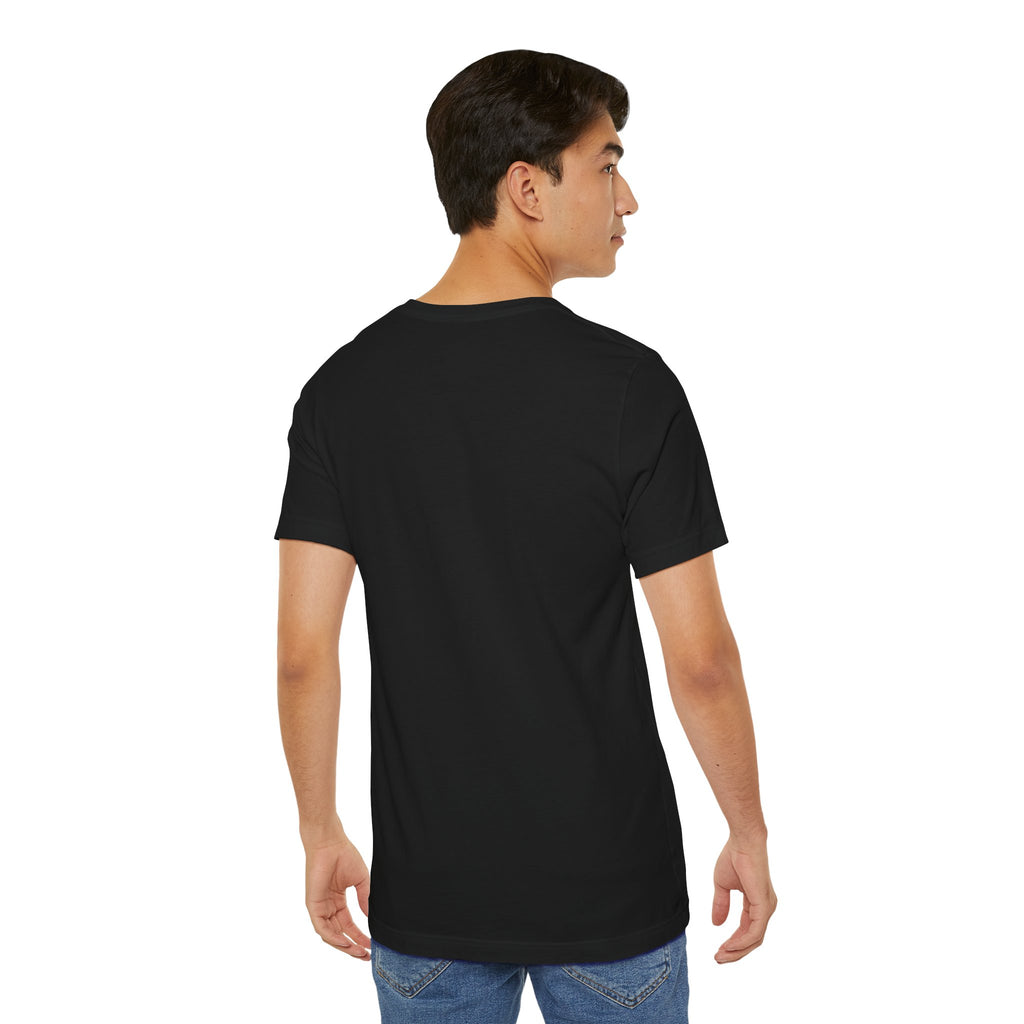Autism Awareness Ribbon Chest Tee — 'Different, Not Less' Short Sleeve T-Shirt