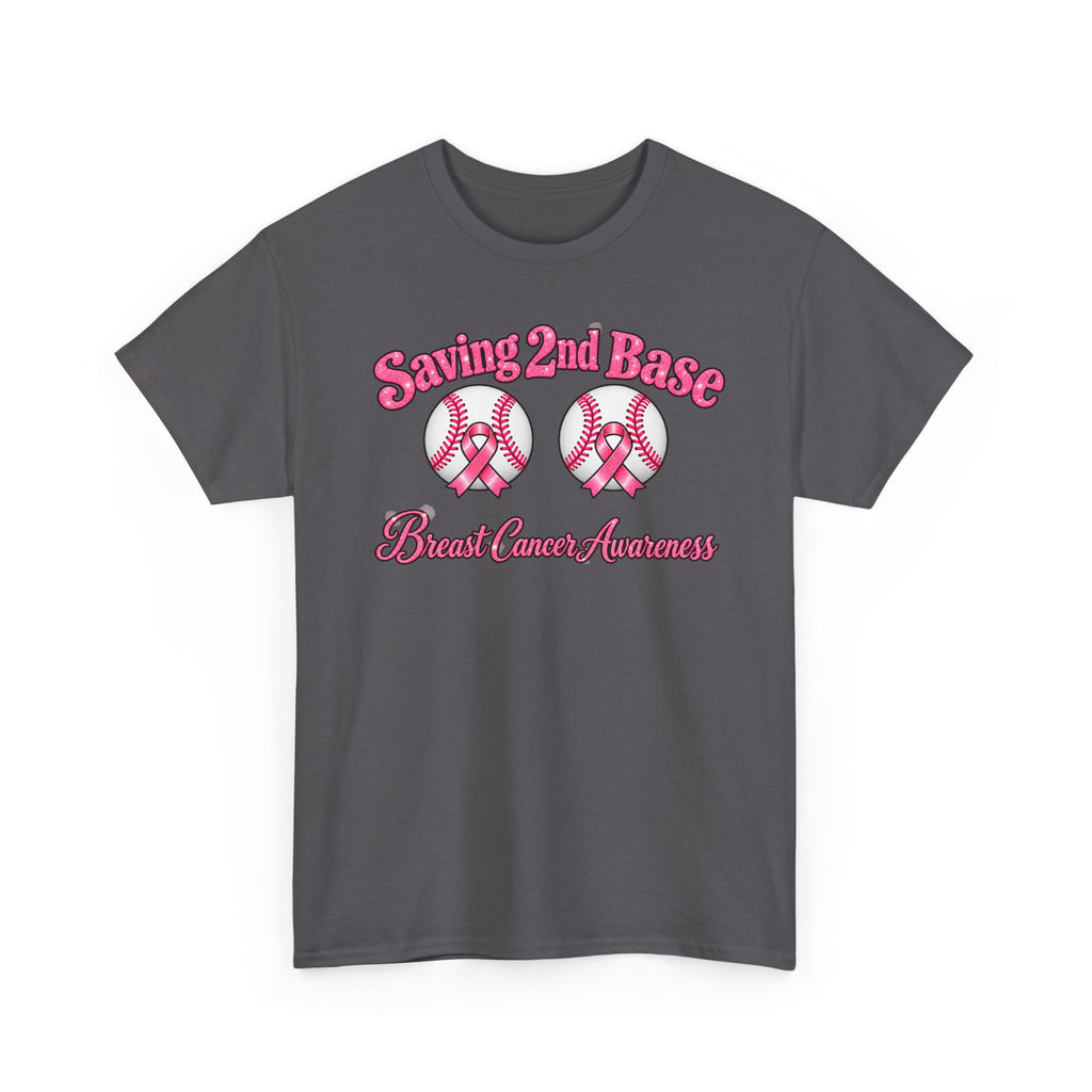 Saving 2nd Base Breast Cancer Awareness T-Shirt