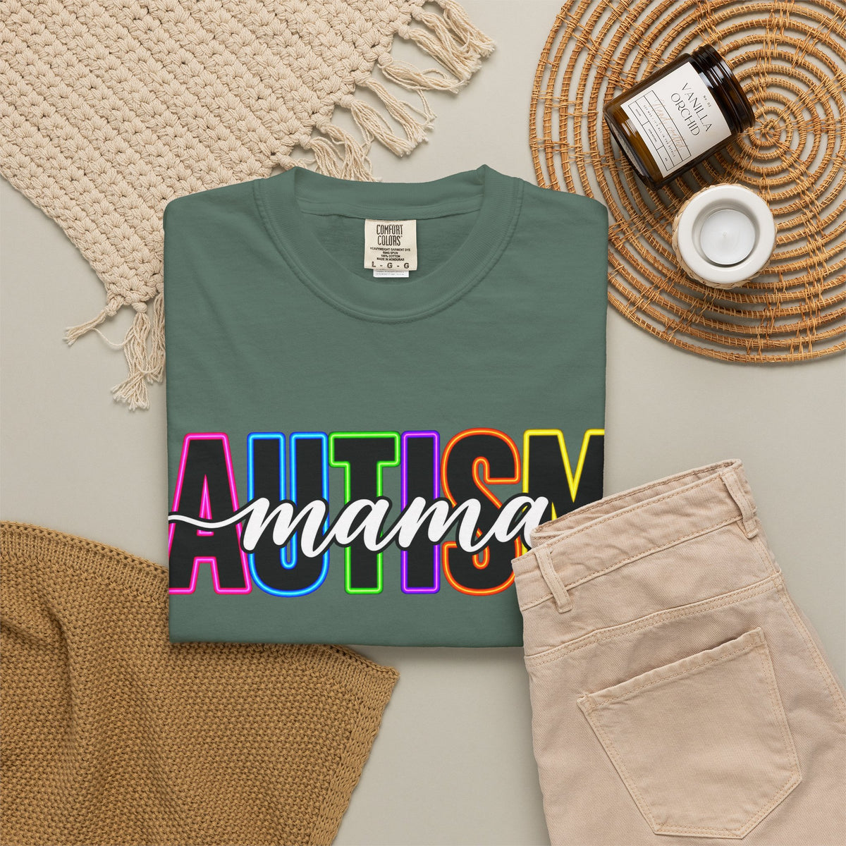 Autism Mama T-Shirt — Colorful Pride Support Tee for Moms