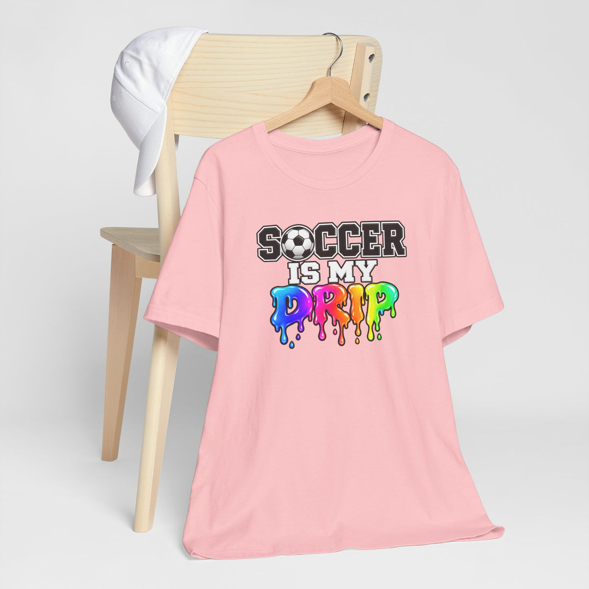 Soccer Is My Drip T-Shirt — Colorful Rainbow Drip Soccer Tee for Players & Fans