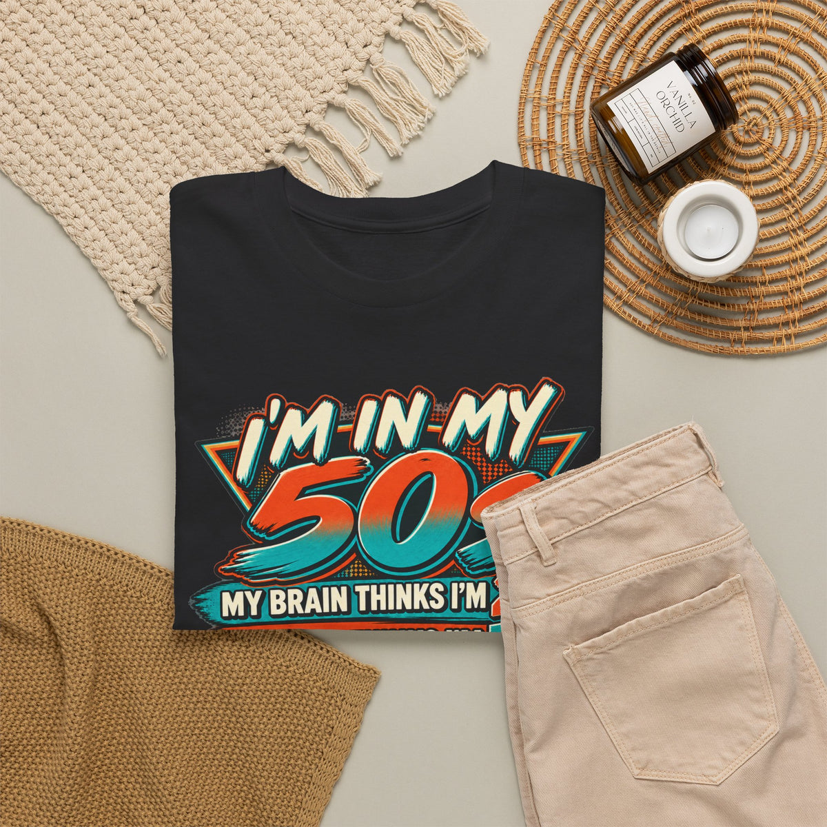 Retro 50s Birthday T‑Shirt — "I'm in My 50s" 80s Playlist Cassette Tee