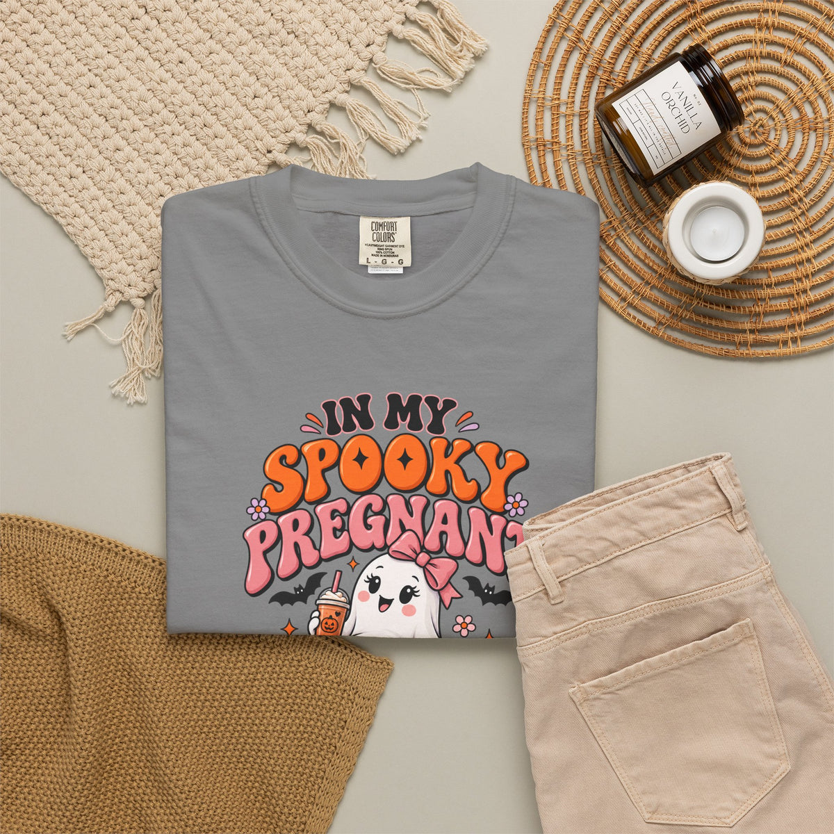 Pregnant Halloween T-Shirt — "In My Spooky Pregnant Era" Cute Ghost Maternity Tee
