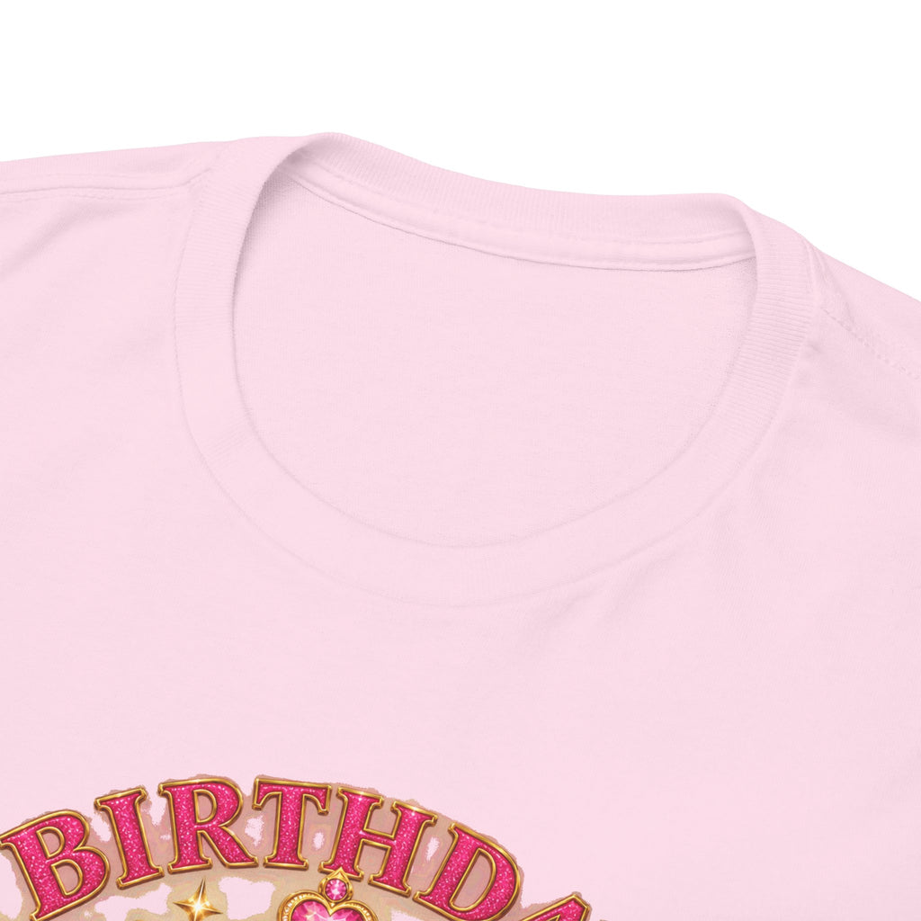 Birthday Queen Graphic T-Shirt | Pink & Gold Crown
