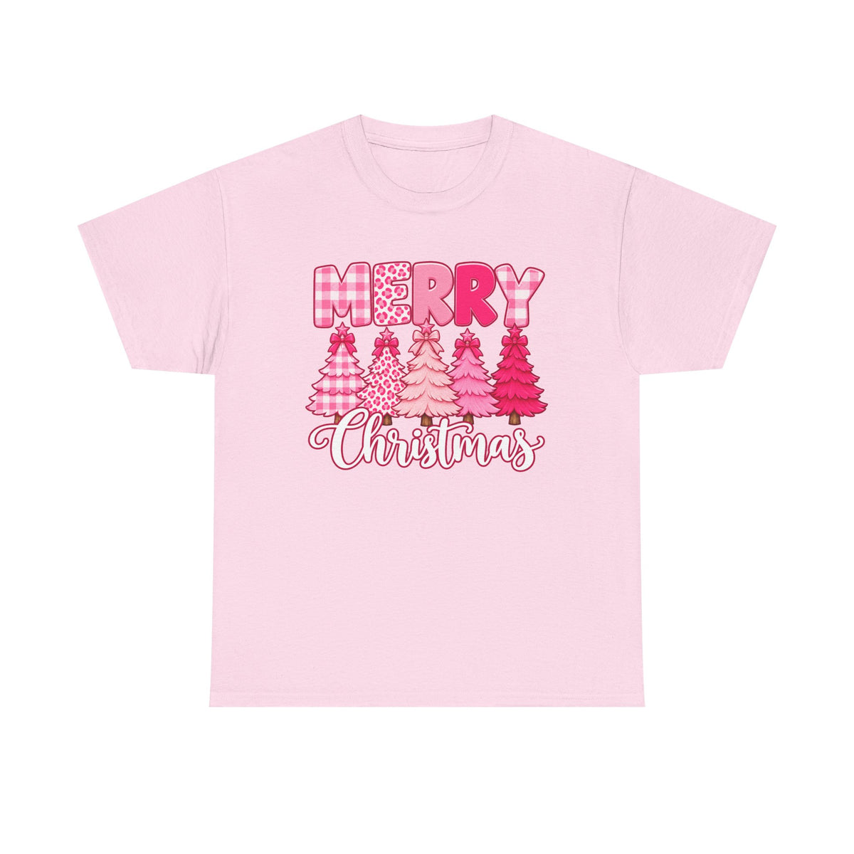 Merry Christmas Pink Christmas Tree T-Shirt