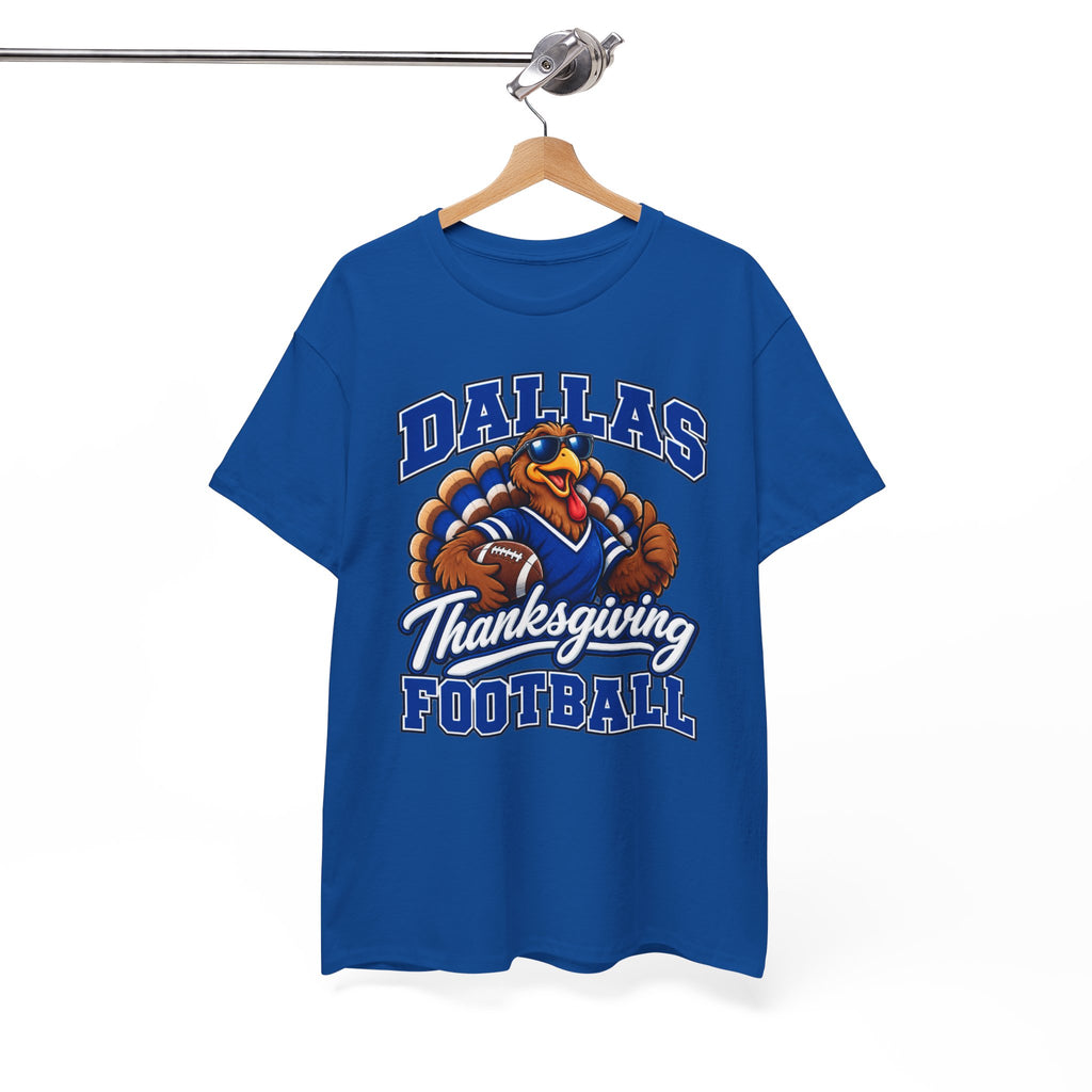Dallas Thanksgiving Football T-Shirt — Turkey Mascot Game Day Tee