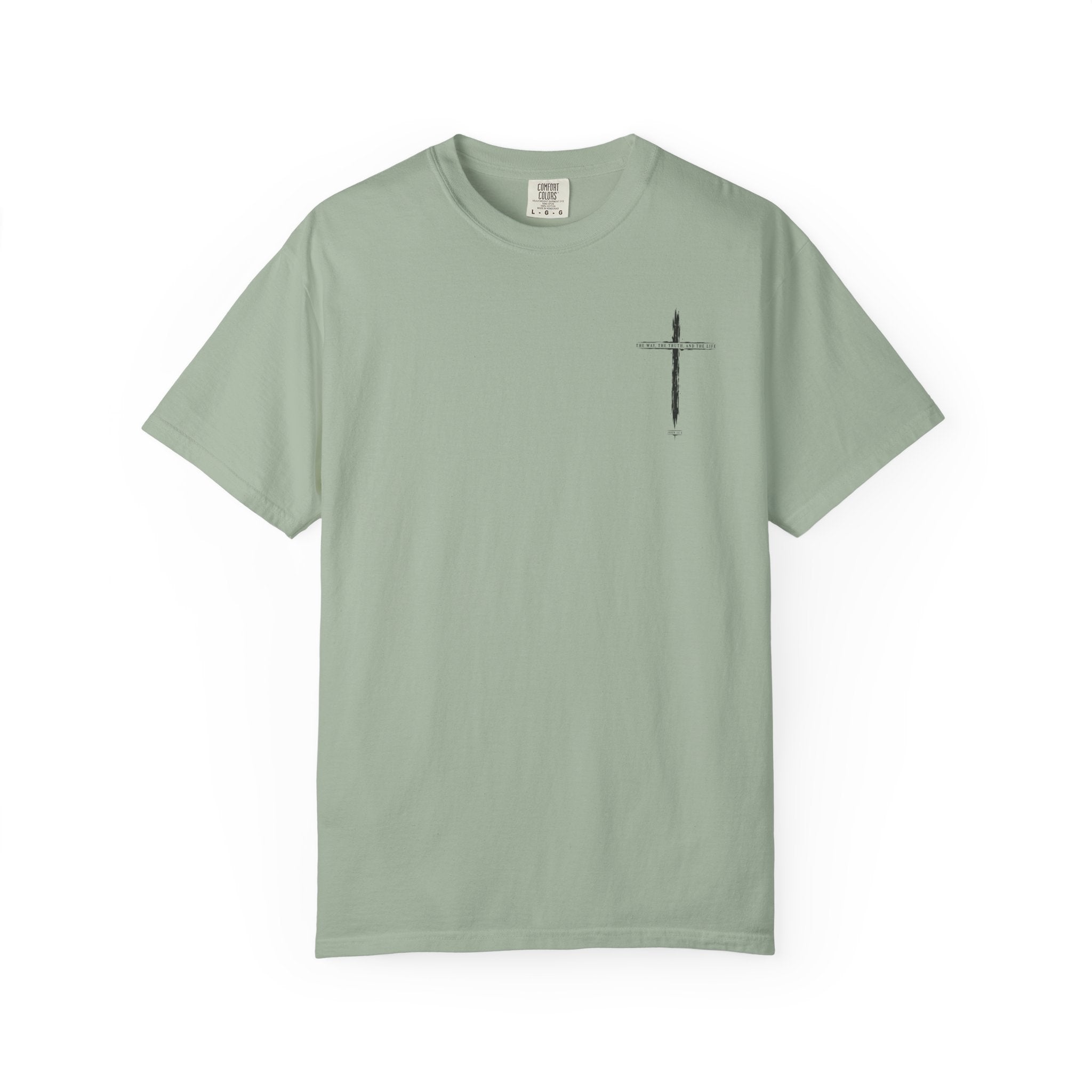 Christian Cross T-Shirt — 'The Way, The Truth, The Life' Religious Tee