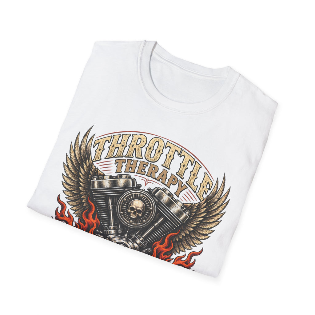 Throttle Therapy Motorcycle T‑Shirt — Fueled by Freedom Riding Tee