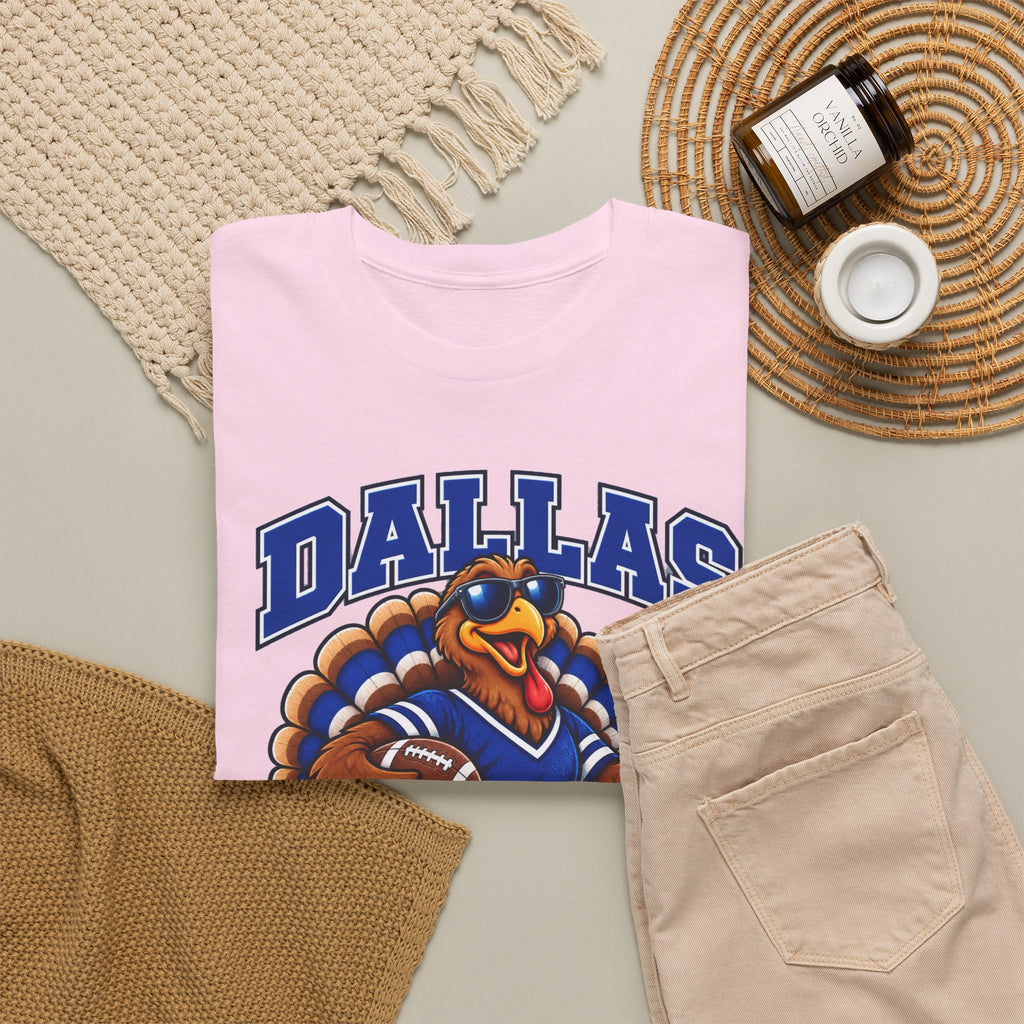 Dallas Thanksgiving Football T-Shirt — Turkey Mascot Game Day Tee