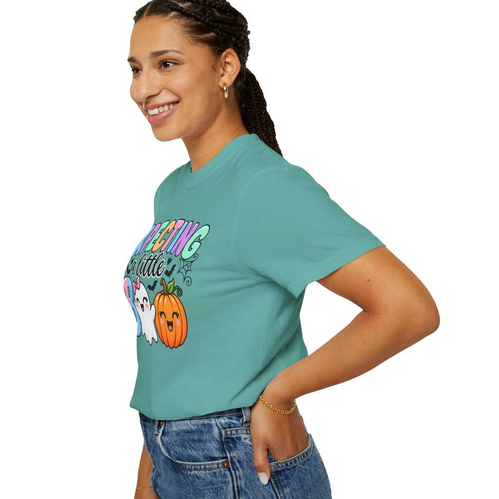 Expecting a Little Boo Maternity T-Shirt — Cute Halloween Pregnancy Tee