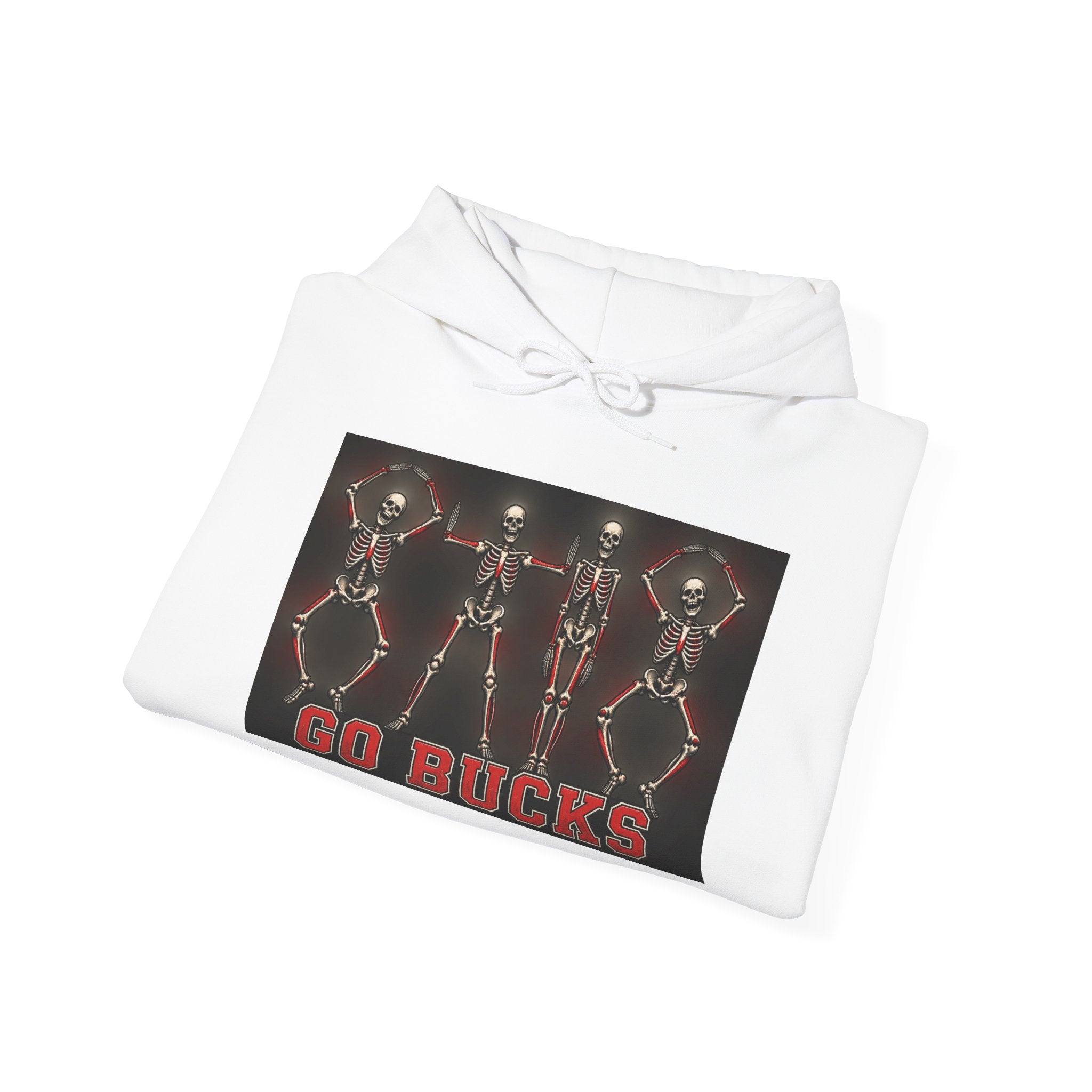 Go Bucks Hoodie — Vintage Red Deer Antlers Graphic Hooded Sweatshirt
