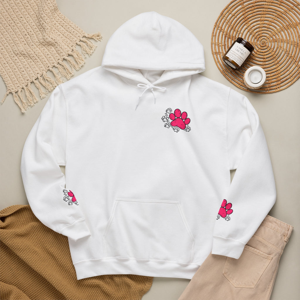My Shadow Has Four Legs and a Tail Paw Print Hoodie