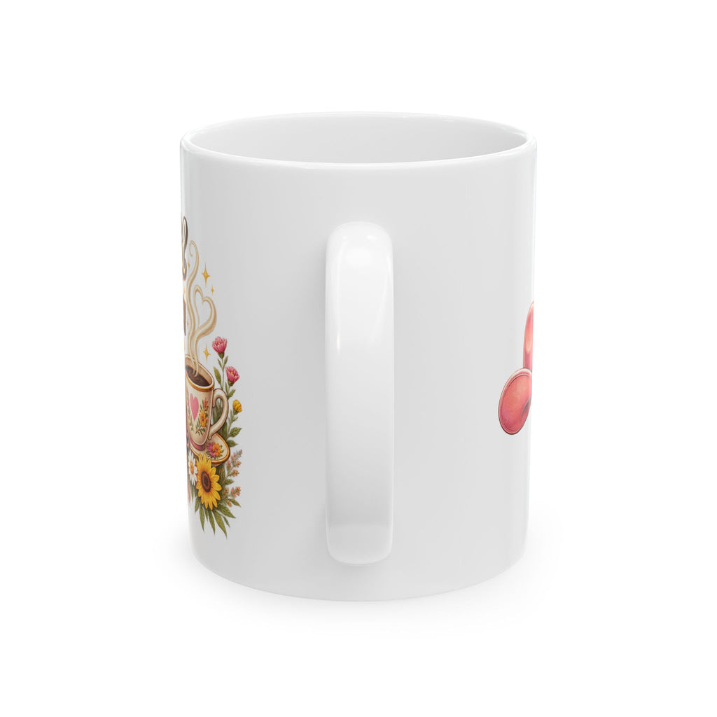 Cowgirl Inspirational Ceramic Mug – “Tumble Out and I Stumble Back” Floral Cowboy Boots Coffee Cup