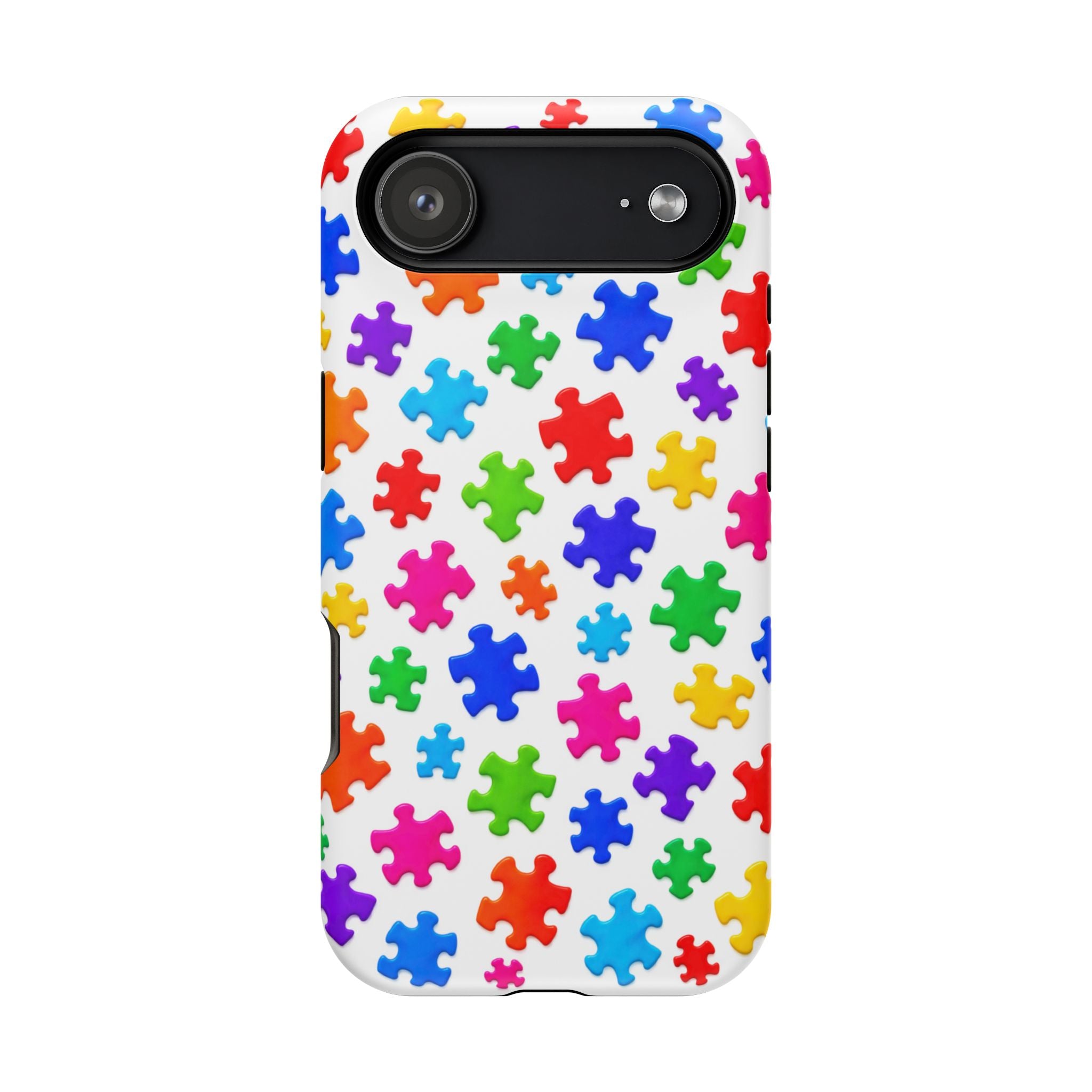 Autism Puzzle Pattern Magnetic Impact-Resistant Phone Case