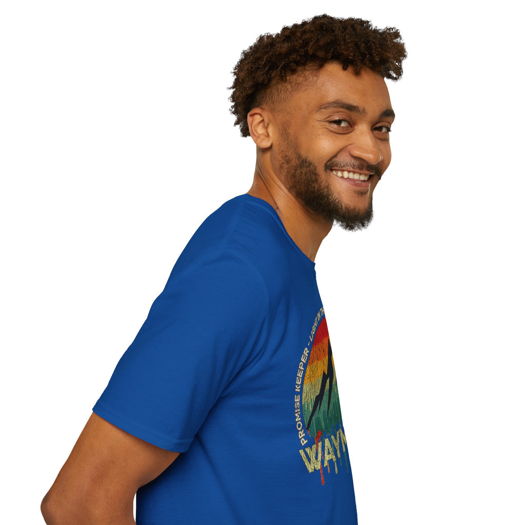 Waymaker Mountain T-Shirt — “Promise Keeper, Light in the Darkness” Christian Graphic Tee