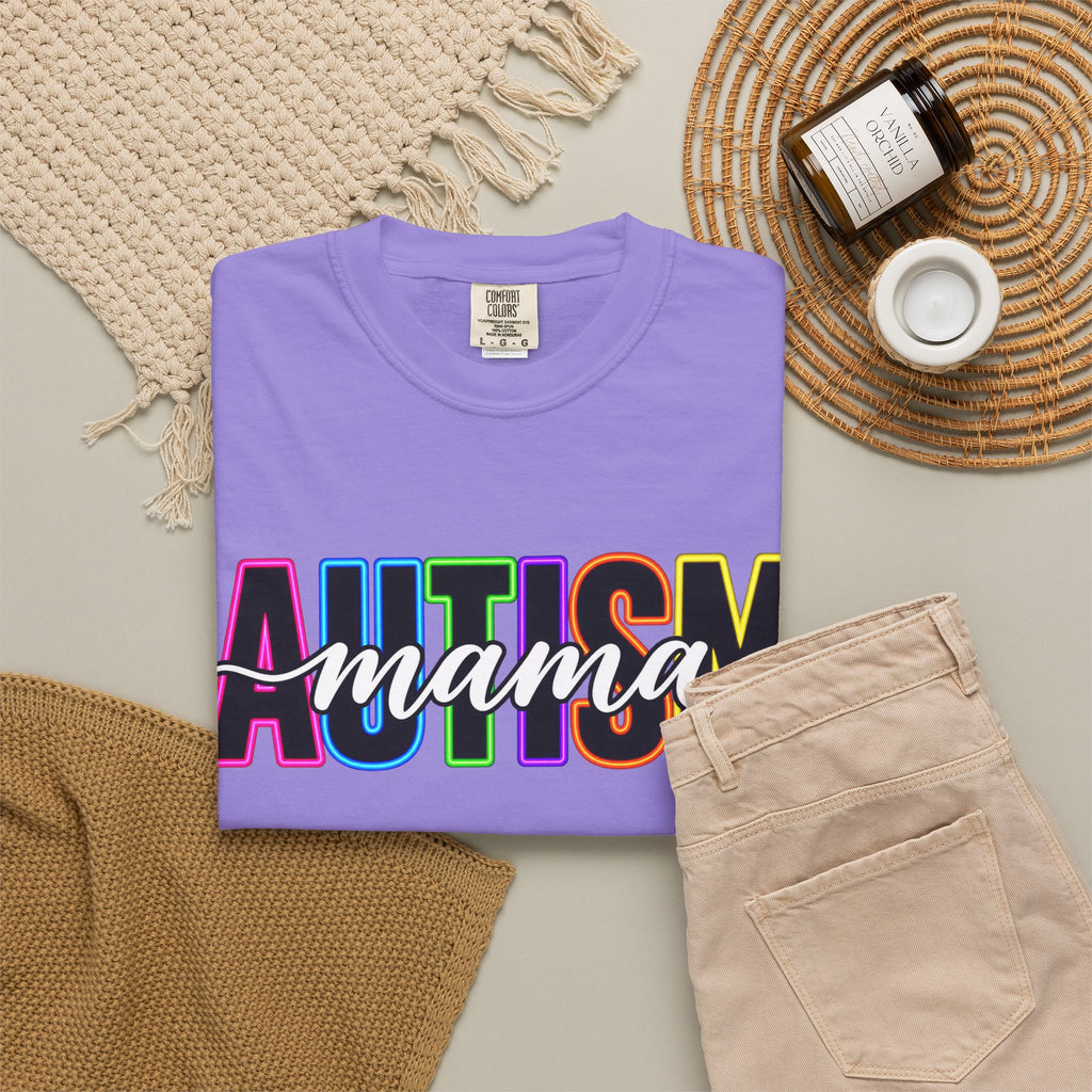 Autism Mama T-Shirt — Colorful Pride Support Tee for Moms