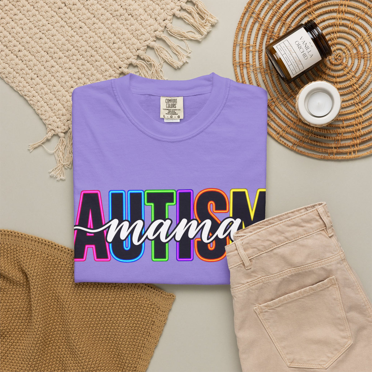 Autism Mama T-Shirt — Colorful Pride Support Tee for Moms