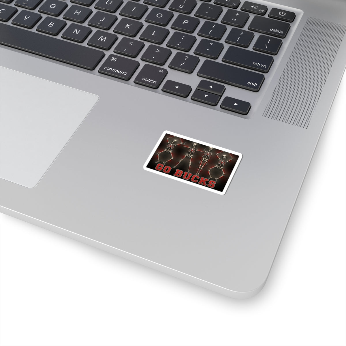 Go Bucks Skeleton Dance Sticker — Halloween Sports Fan Decal