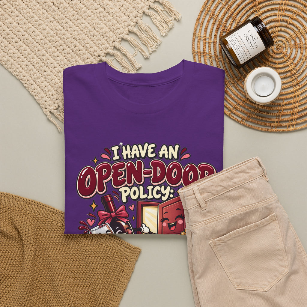 Open-Door Policy Wine Lover T-Shirt
