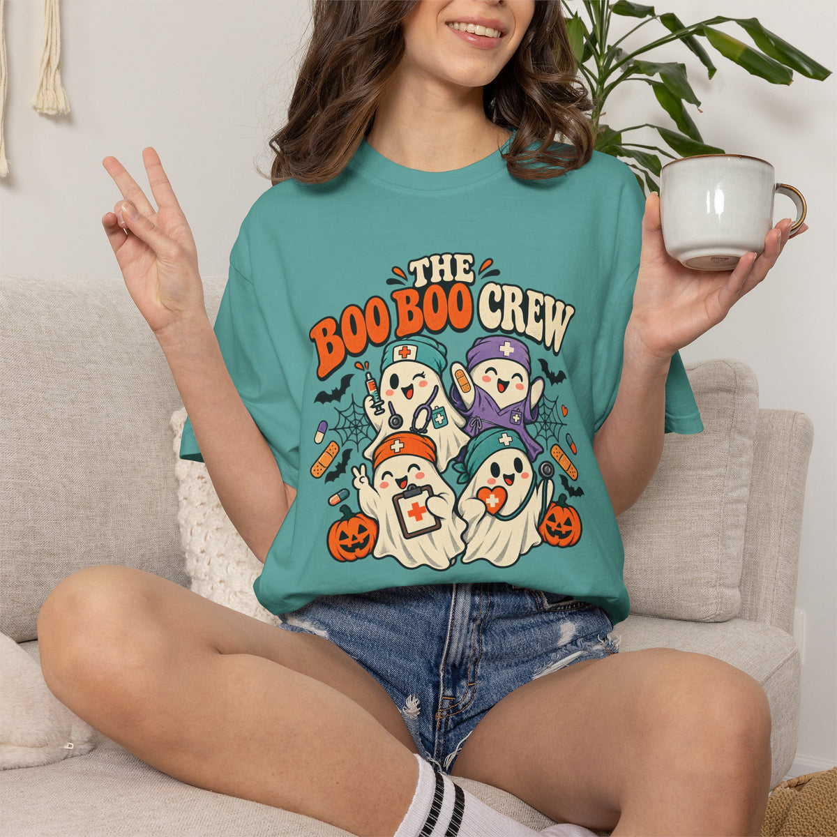 Halloween 'The Boo Boo Crew' Graphic T-Shirt