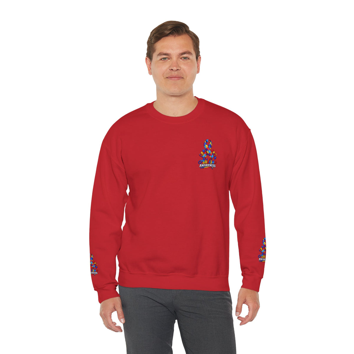 Autism Awareness Crewneck Sweatshirt — Color Outside the Lines Design