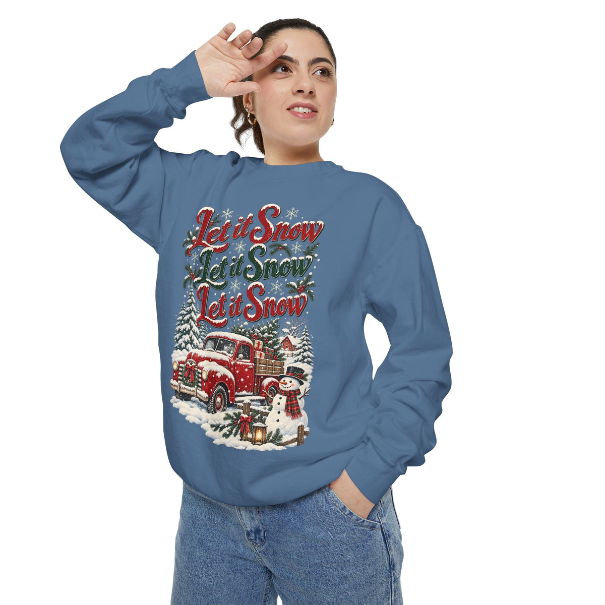 Let It Snow Vintage Truck Sweatshirt