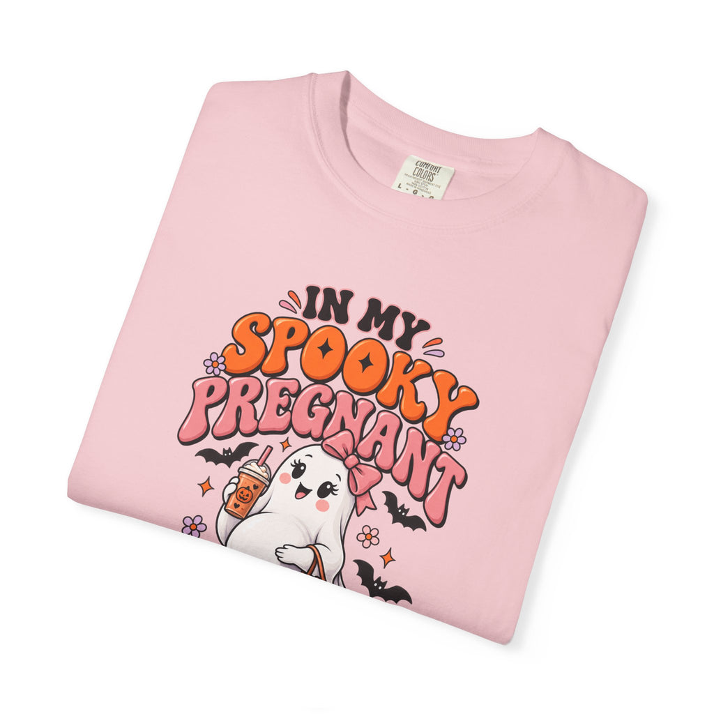 Pregnant Halloween T-Shirt — "In My Spooky Pregnant Era" Cute Ghost Maternity Tee