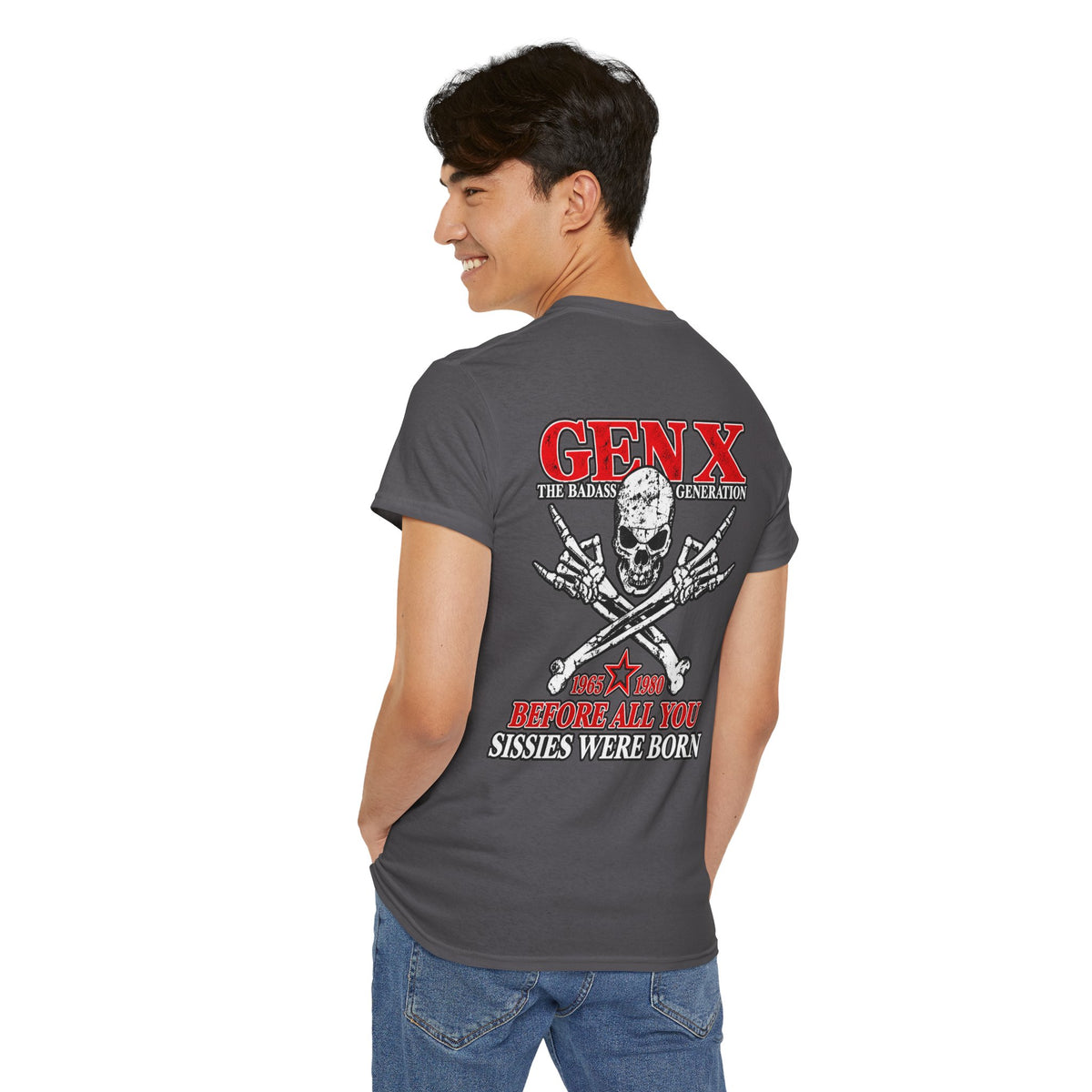 Gen X T‑Shirt — "The Badass Generation" Skull & Crossbones Retro Tee