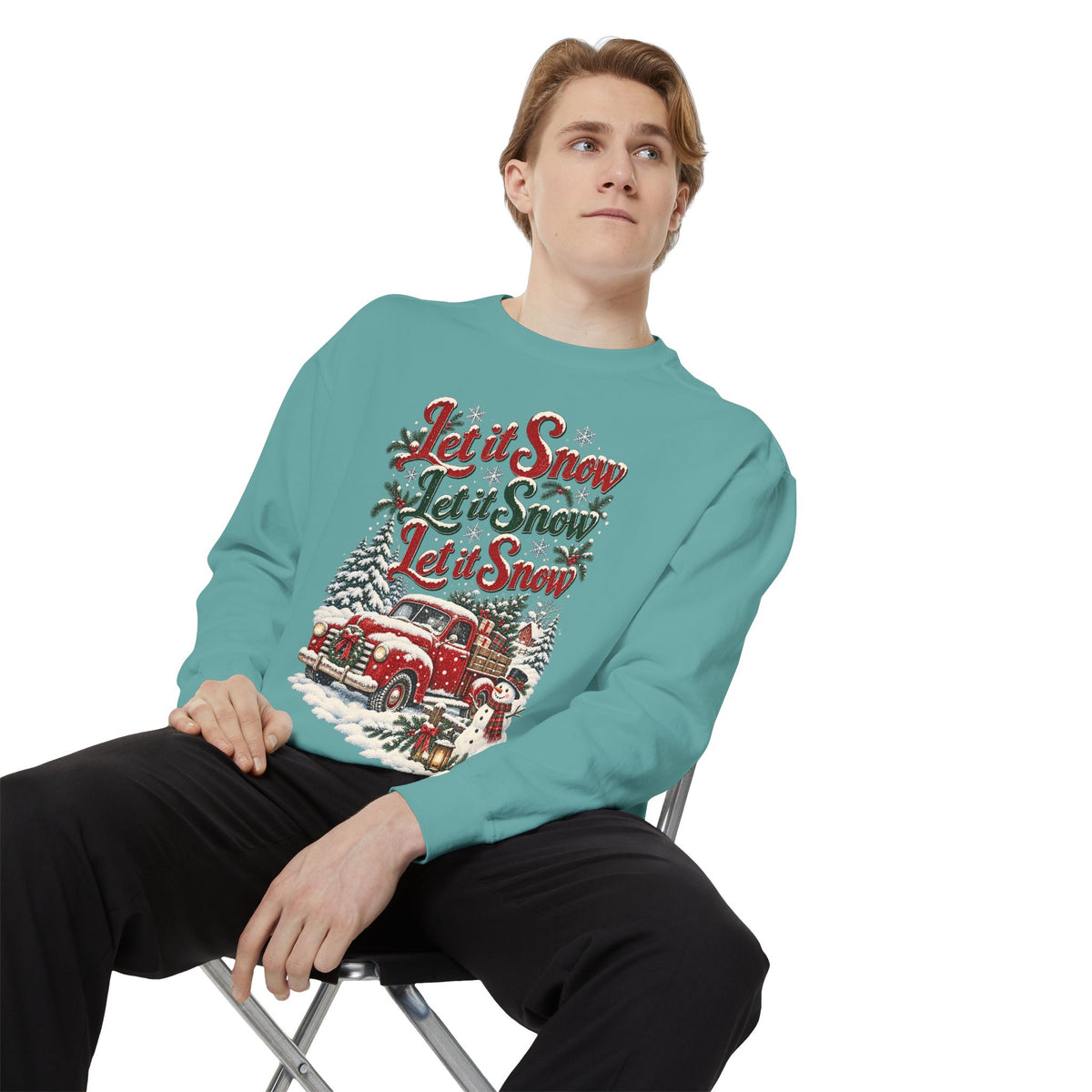 Let It Snow Vintage Truck Sweatshirt