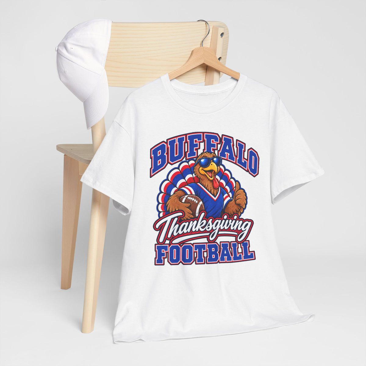 Buffalo Thanksgiving Football T-Shirt — Turkey Mascot Game Day Tee
