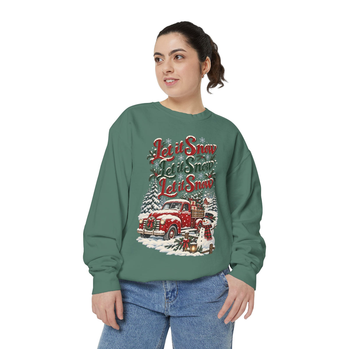 Let It Snow Vintage Truck Sweatshirt